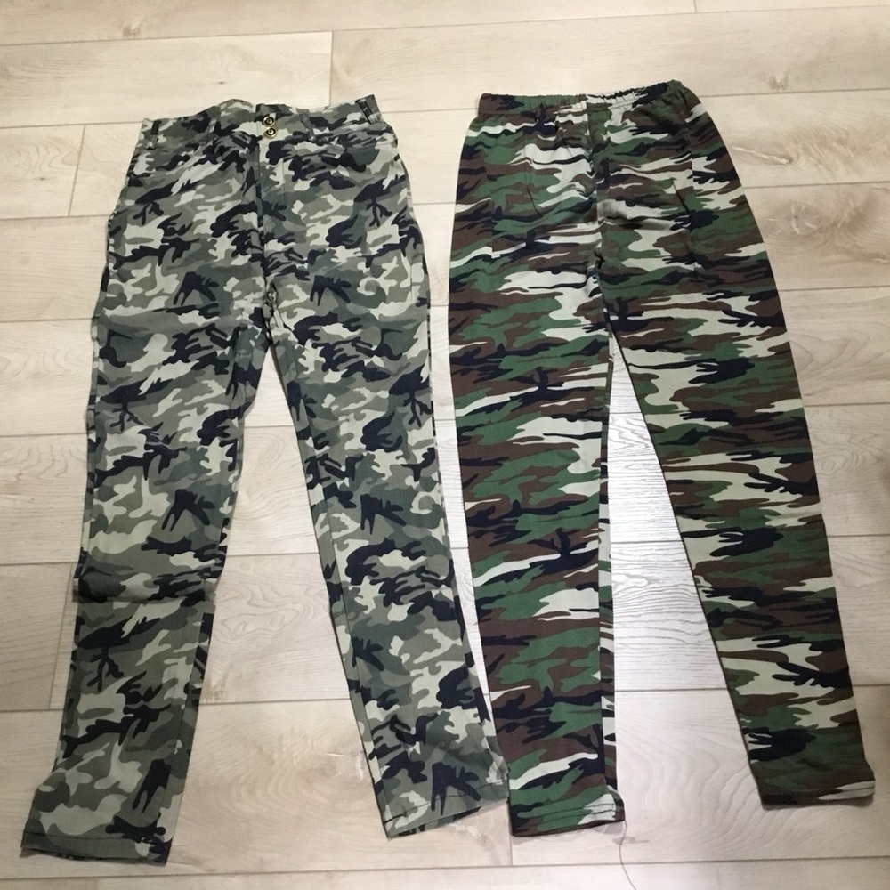 2 Pieces Camouflage Kids Bottoms Set